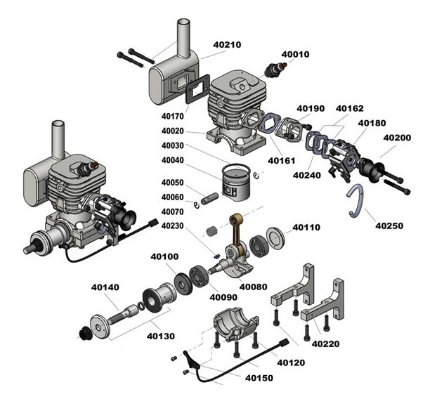 Genuine Parts for CRRCpro GF40 - Rc Helicopter Nitro reseña y precio