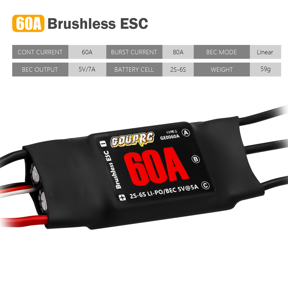 60A Brushless ESC 2-6S Electri - Rc Helicopter Electric reseña y precio