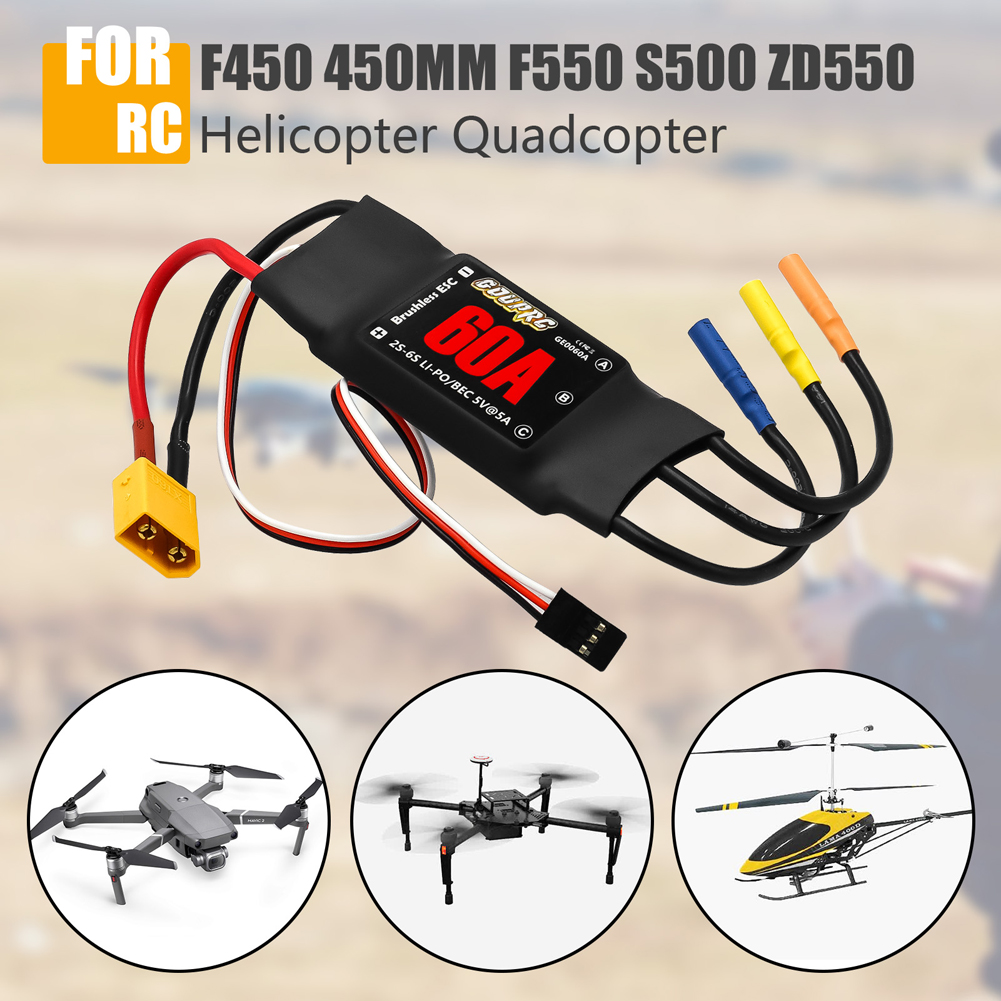 60A Brushless ESC 2-6S Electri - Rc Helicopter Electric reseña y precio