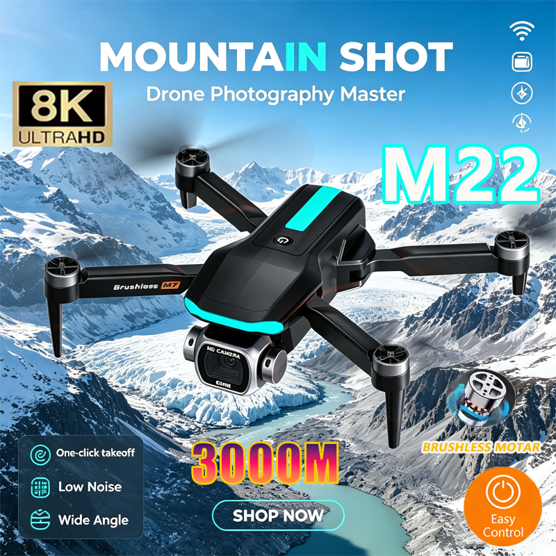 New M7 RC Drone 8K HD Camera W - Rc Helicopter Electric reseña y precio