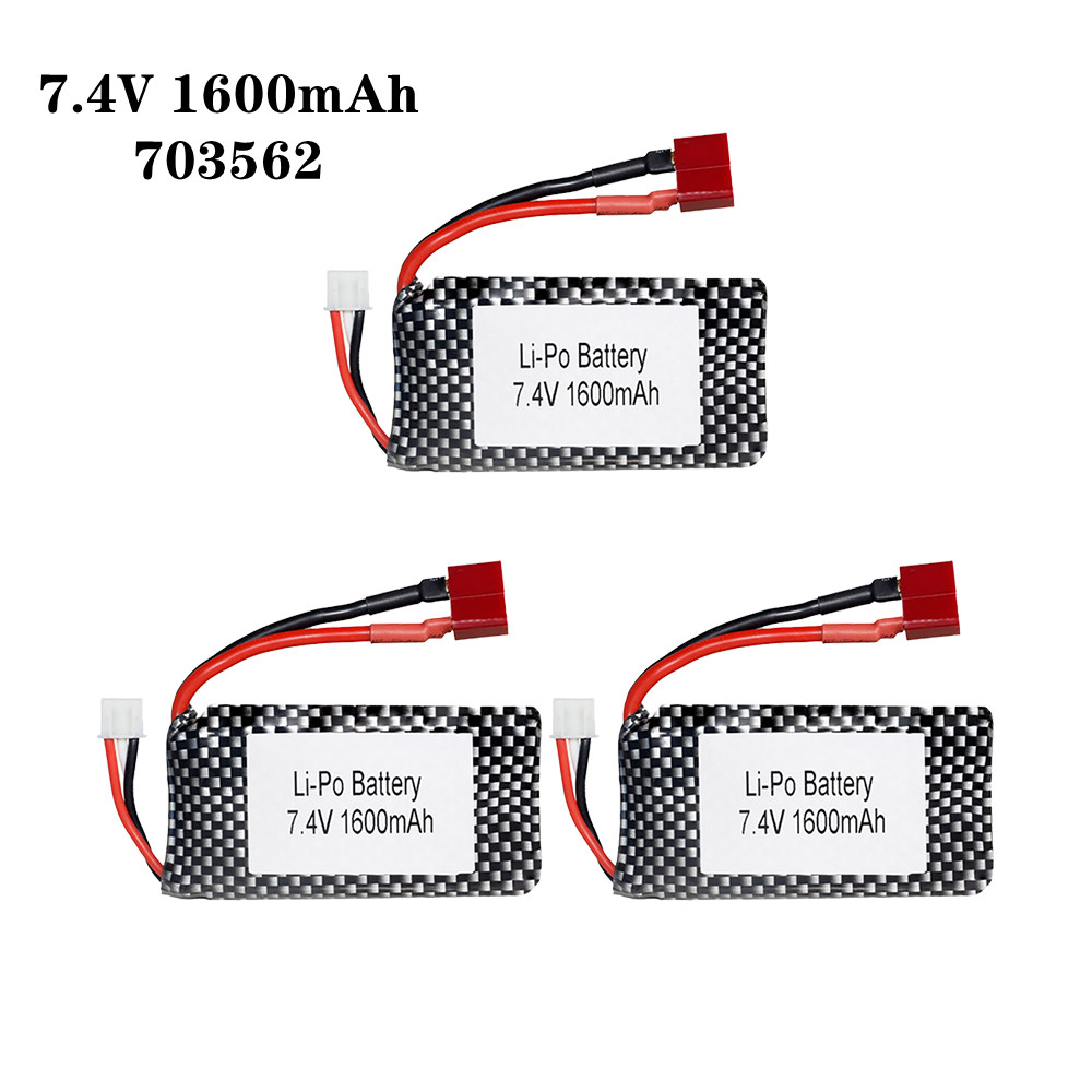 1/2/3pcs/Lot 7.4v 1600mah 7035 - Rc Helicopter Parts reseña y precio