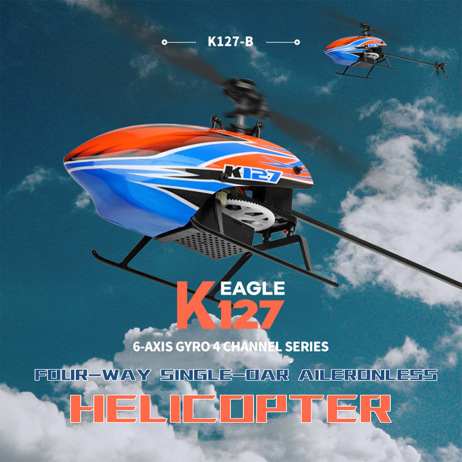 WLtoys XK K127 4CH 6-axis Gyro - Rc Helicopter Gyro reseña y precio