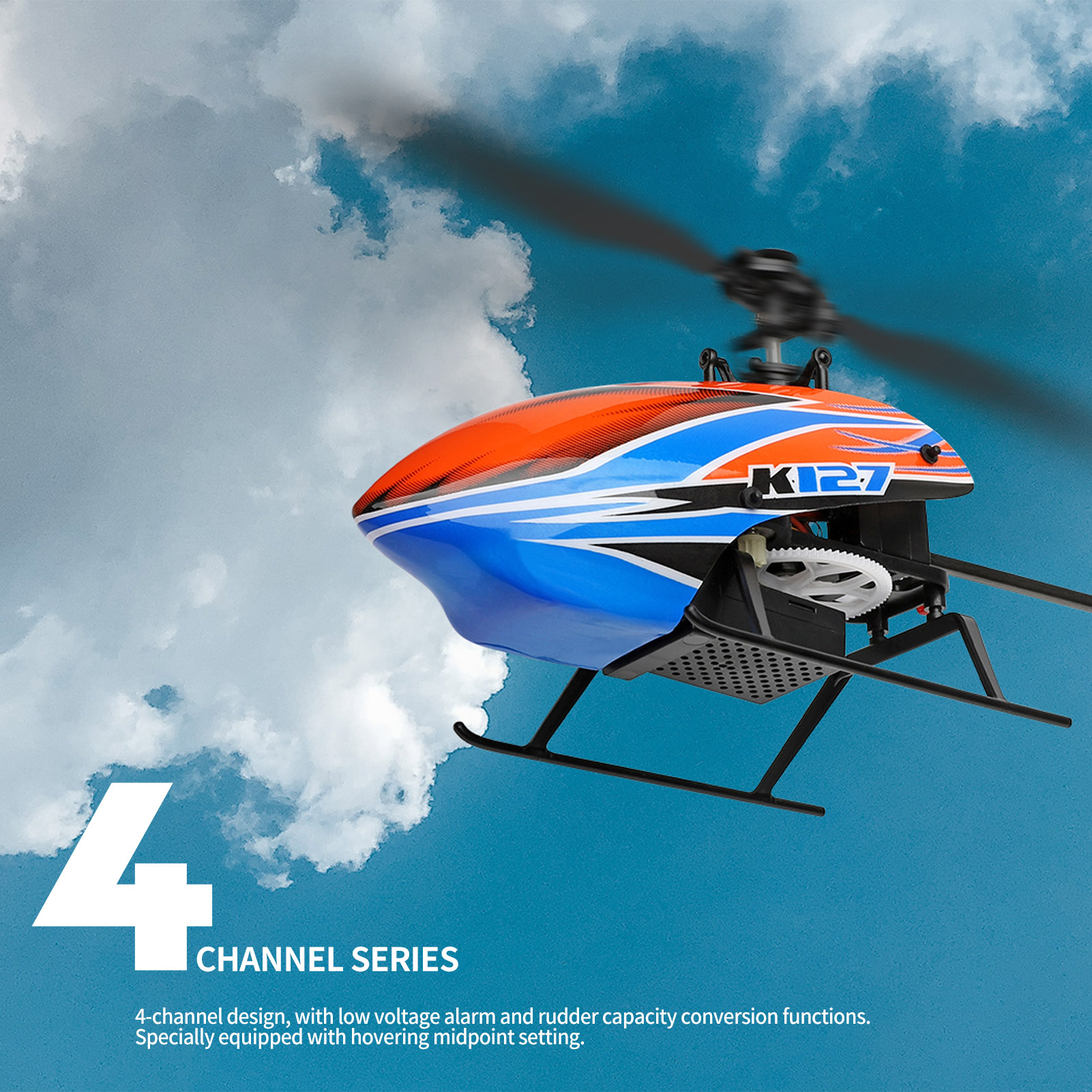 WLtoys XK K127 4CH 6-axis Gyro - Rc Helicopter Gyro reseña y precio